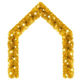Christmas Garland with LED Lights 10 m Gold - Side View