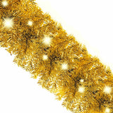 Christmas Garland with LED Lights 10 m Gold - Rear View