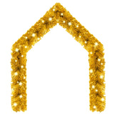 Christmas Garland with LED Lights 20 m Gold - Front View