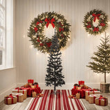 Slim Christmas Tree Black 150 cm - Front View