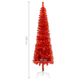 Slim Christmas Tree Red 180 cm - Close-Up Angle