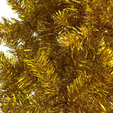 Slim Christmas Tree Gold 120 cm - Top-Down View
