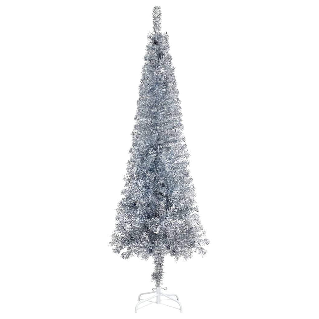 Slim Christmas Tree Silver 150 cm