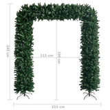 Christmas Tree Arch Green 240 cm - Low Angle