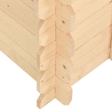 Dog House 80x80x100.6 cm Solid Wood Pine - Rear View