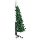 Corner Artificial Christmas Tree Green 120 cm PVC - Top-Down View