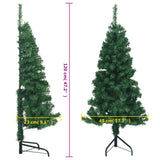 Corner Artificial Christmas Tree Green 120 cm PVC - Extra Image