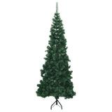 Corner Artificial Christmas Tree Green 180 cm PVC - Side View