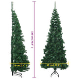 Corner Artificial Christmas Tree Green 180 cm PVC - Extra Image