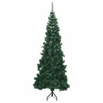 Corner Artificial Christmas Tree Green 210 cm PVC