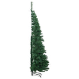 Corner Artificial Christmas Tree Green 240 cm PVC - Top-Down View