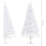 Corner Artificial Christmas Tree White 120 cm PVC - Extra Image