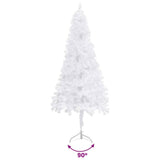 Corner Artificial Christmas Tree White 180 cm PVC