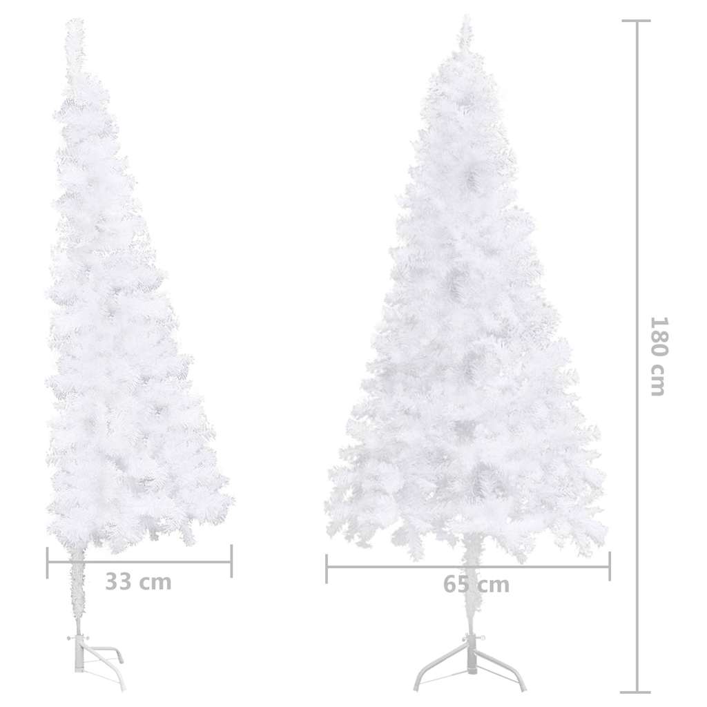 Corner Artificial Christmas Tree White 180 cm PVC