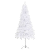Corner Artificial Christmas Tree White 210 cm PVC - Side View