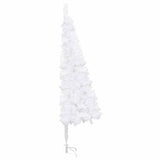 Corner Artificial Christmas Tree White 210 cm PVC - Top-Down View