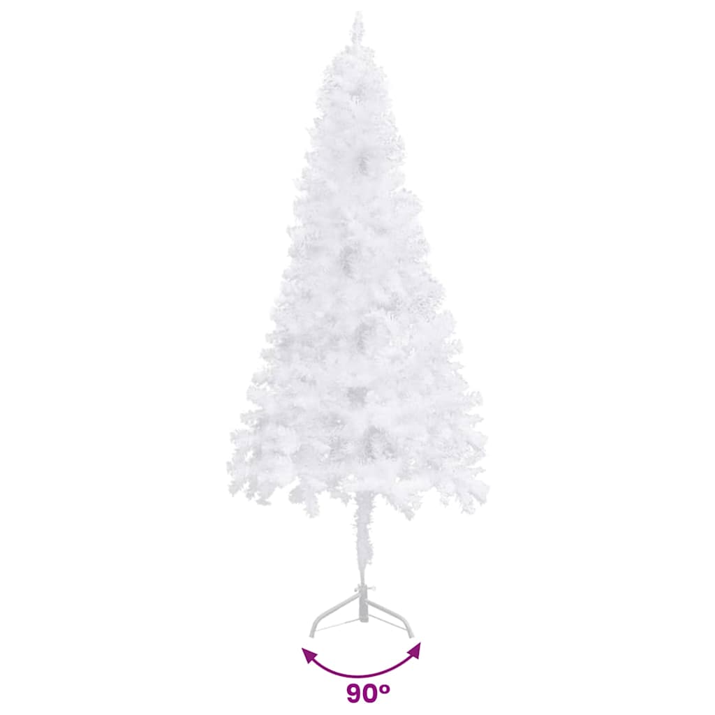 Corner Artificial Christmas Tree White 210 cm PVC