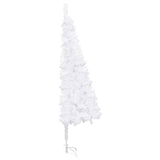 Corner Artificial Christmas Tree White 240 cm PVC - Top-Down View