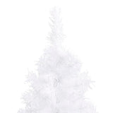 Corner Artificial Christmas Tree White 240 cm PVC - Rear View