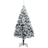 Artificial Christmas Tree with Flocked Snow Green 400cm PVC - Front View