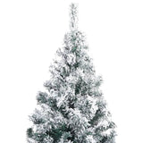 Artificial Christmas Tree with Flocked Snow Green 400cm PVC - 45-Degree Angle