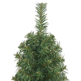 Slim Artificial Christmas Tree with Stand Green 120 cm PVC - Top-Down View