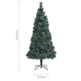 Artificial Christmas Tree with Stand Green 240 cm PET - Close-Up Angle