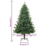 Artificial Christmas Tree Green 240 cm PVC&PE - Rear View