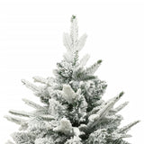 Artificial Christmas Tree with Flocked Snow Green 150 cm PVC&PE - Side View