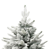 Artificial Christmas Tree with Flocked Snow Green 180 cm PVC&PE - Top-Down View