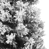 Slim Artificial Christmas Tree with Flocked Snow Green 120 cm PVC