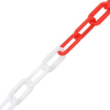 Warning Chain Red and White 100 m Ø4 mm Plastic - Front View