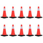Reflective Traffic Cones with Heavy Bases 10 pcs 50 cm
