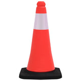 Reflective Traffic Cones with Heavy Bases 10 pcs 50 cm - Side View