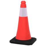 Reflective Traffic Cones with Heavy Bases 10 pcs 50 cm - Top-Down View
