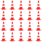 Reflective Traffic Cones 20 pcs Red and White 50 cm