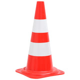 Reflective Traffic Cones 20 pcs Red and White 50 cm - Front View