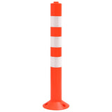 Traffic Control Bollards 10 pcs 75 cm PE - Front View