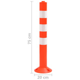 Traffic Control Bollards 10 pcs 75 cm PE - Rear View