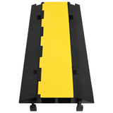Cable Protector Ramp with 2 Channels 100 cm Rubber - Front View