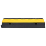 Cable Protector Ramp with 2 Channels 100 cm Rubber - Side View