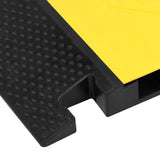 Cable Protector Ramp with 2 Channels 100 cm Rubber - Rear View