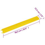 Cable Protector Ramps 4 pcs 98.5 cm Yellow - Rear View