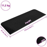 Threshold Ramp 110x41x5 cm Rubber - Close-Up Angle