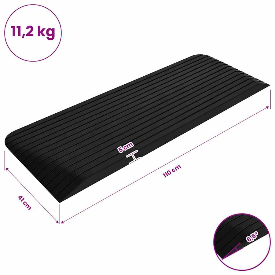 Threshold Ramp 110x41x5 cm Rubber