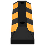 Reflective Parking Blocks 2 pcs 56x15x10 cm Rubber - 45-Degree Angle