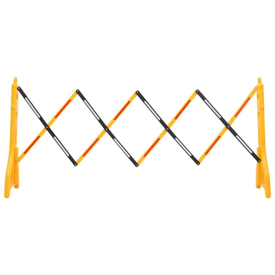 Folding Traffic Barrier Yellow and Black 250x38x96 cm