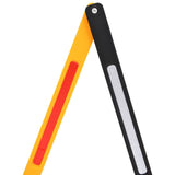 Folding Traffic Barrier Yellow and Black 250x38x96 cm - Rear View