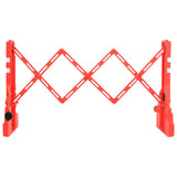 Folding Traffic Barrier Red 210x50x105 cm - Side View
