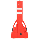 Folding Traffic Barrier Red 210x50x105 cm - 45-Degree Angle